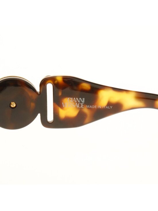 Versace Gianni Medusa a Acetate Gold Plated Brown Sunglasses Eyewear